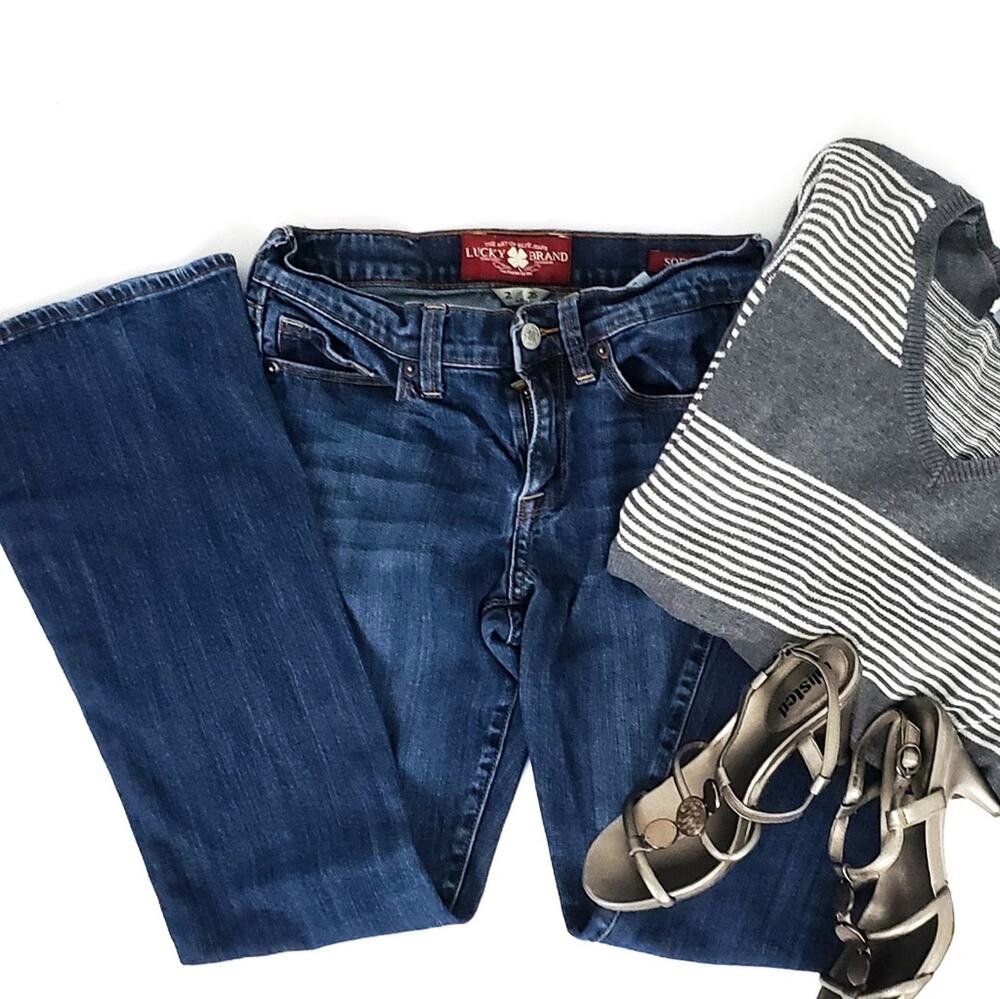 Lucky Brand Ankle Sofia Boot Cut Blue Jean 2/26